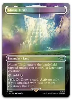 Minas Tirith (Borderless) (Surge Foil) #752 (NM) Lord of the Rings LTR Magic MTG - Image 1