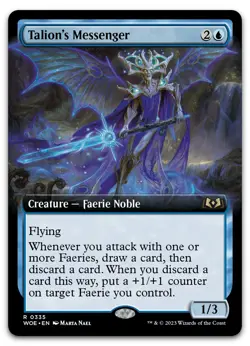 Talion's Messenger (Extended Art) #335 (NM) Wilds of Eldraine WOE Magic MTG - Image 1