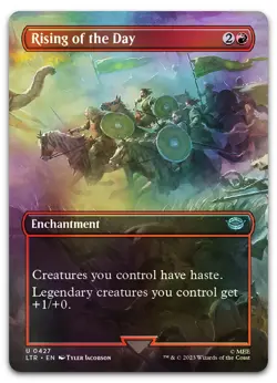 Rising of the Day (Borderless) #427 (Foil) (NM) Lord of the Rings LTR Magic MTG - Image 1
