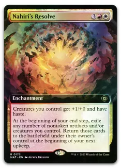Nahiri's Resolve (Extended Art) #172 (Foil) NM March of the Machine Magic MTG - Image 1