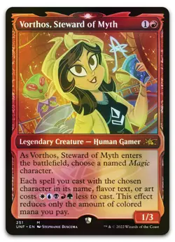 Vorthos, Steward of Myth (Showcase) #251 (Foil) (NM) Unfinity UNF Magic MTG - Image 1