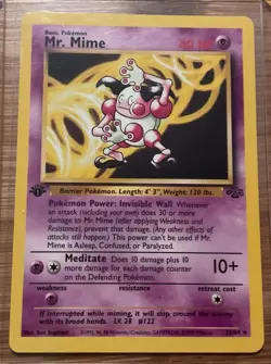 Mr. Mime 22/64 Jungle 1st Edition Non Holo Ungraded Near Mint Pokemon - Image 1
