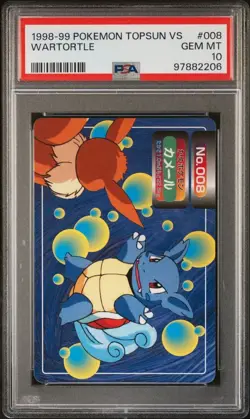 PSA 10 GEM MINT Wartortle Vs. Eevee 008 Topsun Carddass Pokemon 1998 POP 11 - Image 1