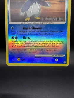 Pokemon TCG Prinplup 58/130 Diamond & Pearl STAMPED Reverse Holo - HP/Damaged - Image 4