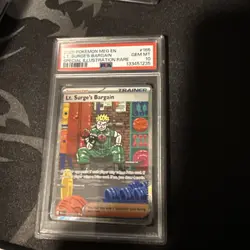 2025 POKEMON MEG EN-MEGA EVOLUTION #185 LT. SURGE'S BARGAIN PSA 10 - Image 1