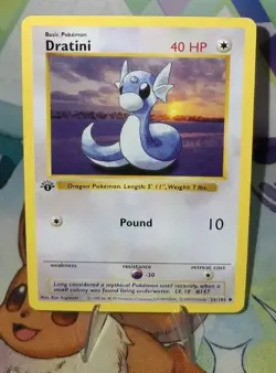 Pokemon TCG 1st Edition Shadowless Dratini 26/102 NM/BETTER - Image 1
