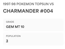 PSA 10 GEM MINT Charmander Vs. Bulbasaur 004 Topsun Carddass Pokemon 1997 POP 3 - Image 2
