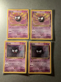 Pokemon TCG Gastly 33/62 50/102 Lot of 4 Fossil Set Vintage WOTC NM 1999 - Image 1