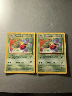 Pokemon TCG Weepinbell Lot of 2 48/64 Jungle Set Vintage 1999 Wotc Nm - Image 1