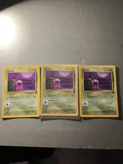 Pokemon TCG Grimmer Lot of 3 48/62 Fossil Set Vintage 1999 WOTC NM - Image 1