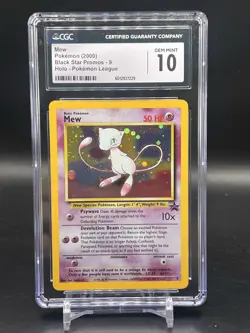 Mew Black Star Promo 9 Holo CGC 10 Pokemon League 2000 English WOTC - Image 1