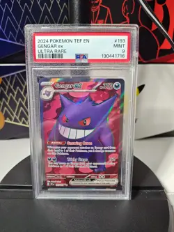 Pokemon TCG 2024 TEF EN-TEMPORAL FORCES ULTRA RARE #193 GENGAR EX PSA 9 - Image 1