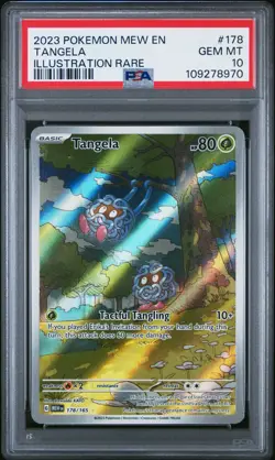 PSA 10 Tangela 178/165 Pokemon 151 Gem Mint 2023 MEW En Illustration Rare - Image 1