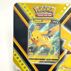 Pokemon TCG: V Powers - Pikachu V Tin - Factory Sealed - Image 2