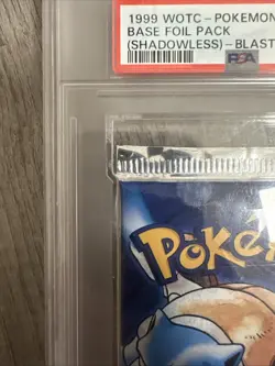 Pokemon Base Set Shadowless Blastoise Art Authentic Sealed Booster Pack PSA 10 - Image 2