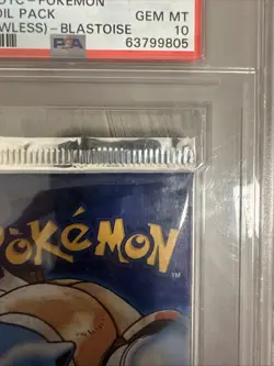 Pokemon Base Set Shadowless Blastoise Art Authentic Sealed Booster Pack PSA 10 - Image 3