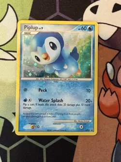 Piplup DP03 LP VHTF Holo Swirls Diamond Pearl Pokemon. Very Nice! - Image 1