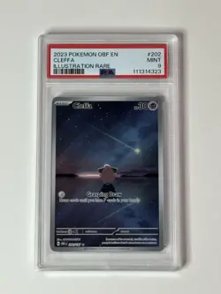 MINT PSA 9: EN Cleffa 202/197 Illustration Rare Pokemon TCG: Obsidian Flames - Image 1