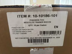 Pokemon Mega Evolution Phantasmal Flames ELITE TRAINER 10 BOX CASE (Sealed) ETB - Image 2