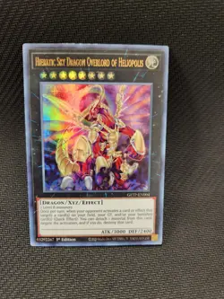 Yugioh Hieratic Sky Dragon Overlord of Heliopolis GFTP-EN004 Ultra Rare 1st NM - Image 1