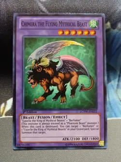 Yugioh Chimera the Flyingn Mythical Super Rare LCYW-EN052 1st Ed Lightly Played - Image 1