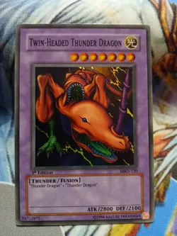 Yugioh Twin-Headed Thunder Dragon Super Rare MRD-120 1st Ed Lightly Played - Image 1