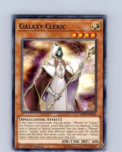 Yu-Gi-Oh TCG Galaxy Cleric MP19-EN161 1st Edition Regular Common Card NM - Image 1