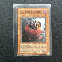 Red-Eyes B. Chick YuGiOh 1st Edition Trading Card SD1-EN007 - Image 1