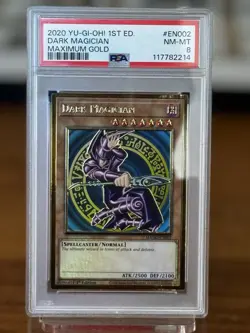 2020 YU-GI-OH! MAXIMUM GOLD 1ST ED #EN002 DARK MAGICIAN PSA 8 - Image 1