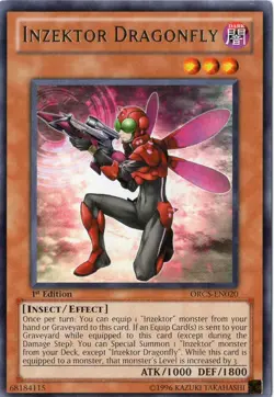 YuGiOh Card - (NM) Inzektor Dragonfly ORCS-EN020 - 1st Ed Rare - Image 1