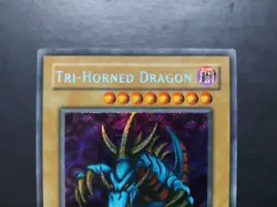 Yugioh - Tri-Horned Dragon LOB-000 Secret Rare Wavy Print - Image 2