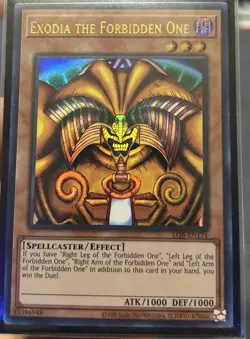 Yugioh Exodia the Forbidden One LOB-EN124 25th Anniversary Ultra Rare NM - Image 1