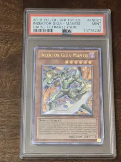 Yu-Gi-Oh! 2012 - Inzektor Giga Mantis 1st Edition - Ultimate Rare - PSA 9 MINT - Image 1