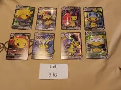 8 Pikachu Pokemon Card Holo GX VSTAR VMAX GX EX Cosplay Art - Image 1