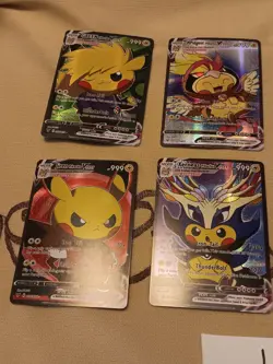 8 Pikachu Pokemon Card Holo GX VSTAR VMAX GX EX Cosplay Art - Image 2