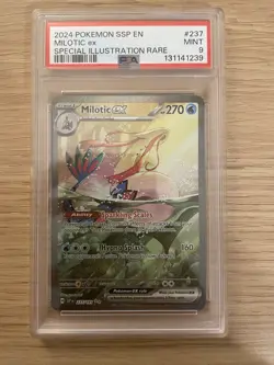 Pokemon TCG Milotic EX Card 237/191 Surging Sparks PSA 9 - Image 1