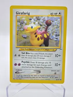 Girafarig 66/105 Neo Destiny WOTC Vintage Pokemon Card Non Holo [LP] - Image 1