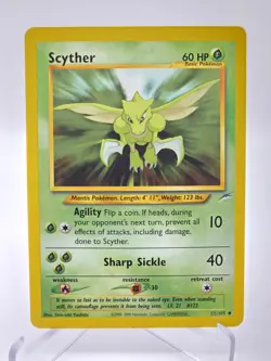 Scyther 55/105 Neo Destiny 2000 WOTC Vintage Pokemon Card Non Holo [LP] - Image 1