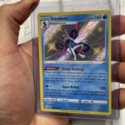 Inteleon SV027/SV122 Shining Fates: Shiny Vault Holo NM Near Mint Pokemon Card - Image 2