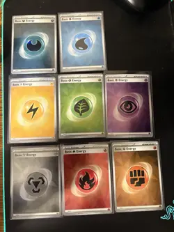 Pokemon Prismatic Evolutions Energy Holo Full Set of 8 Cards TCG PACK FRESH - Image 1