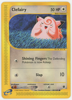 Clefairy 101/165 Common Expedition Base Set Pokemon Card 2002 WOTC E Reader - Image 1
