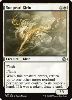 Sunpearl Kirin - FOIL Tarkir: Dragonstorm #0029 MTG LP - Image 1