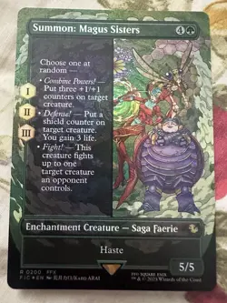Summon: Magus Sisters (Borderless) Commander: Final Fantasy Foil - Image 1