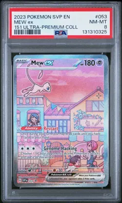 2023 POKEMON SVP EN-SV BLACK STAR PROMO 151 ULTRA-PREM COLL #053 MEW ex PSA 8 - Image 1