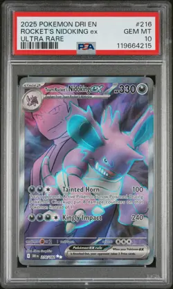 Rocket'S Nidoking Ex - Ultra Rare - Pokemon Dri En-Destined Rivals - 216 PSA 10 - Image 1