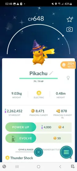 Pokemon Go Shiny Pikachu Witch Hat - Image 1