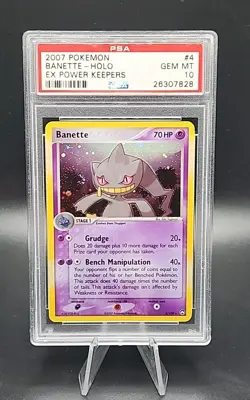 PSA 10 Gem Mint 2007 Pokemon Ex Power Keepers Banette Holo 4/108 - Image 1