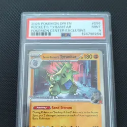 Team Rocket Tyranitar 096/182 Pokemon Center Stamp Promo PSA 9 GRADED - Image 2