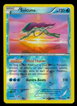 Pokemon SUICUNE 30/122 - XY BREAKpoint - RARE Rev Holo - MINT - Image 1