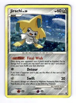 Jirachi Rising Rivals #7 (2009) Holo MP Pokemon - Image 1